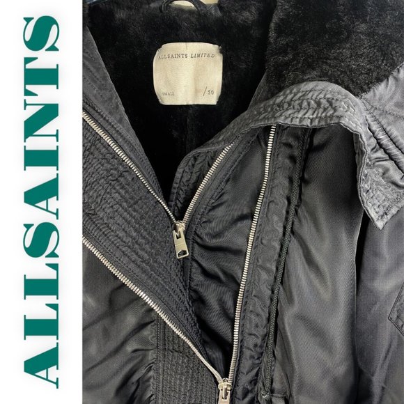 All Saints Black Oversized Jacket - Picture 10 of 14